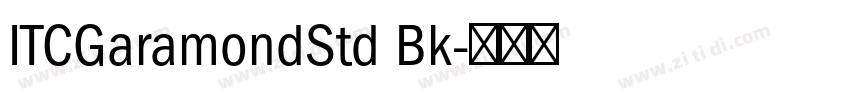 ITCGaramondStd Bk字体转换